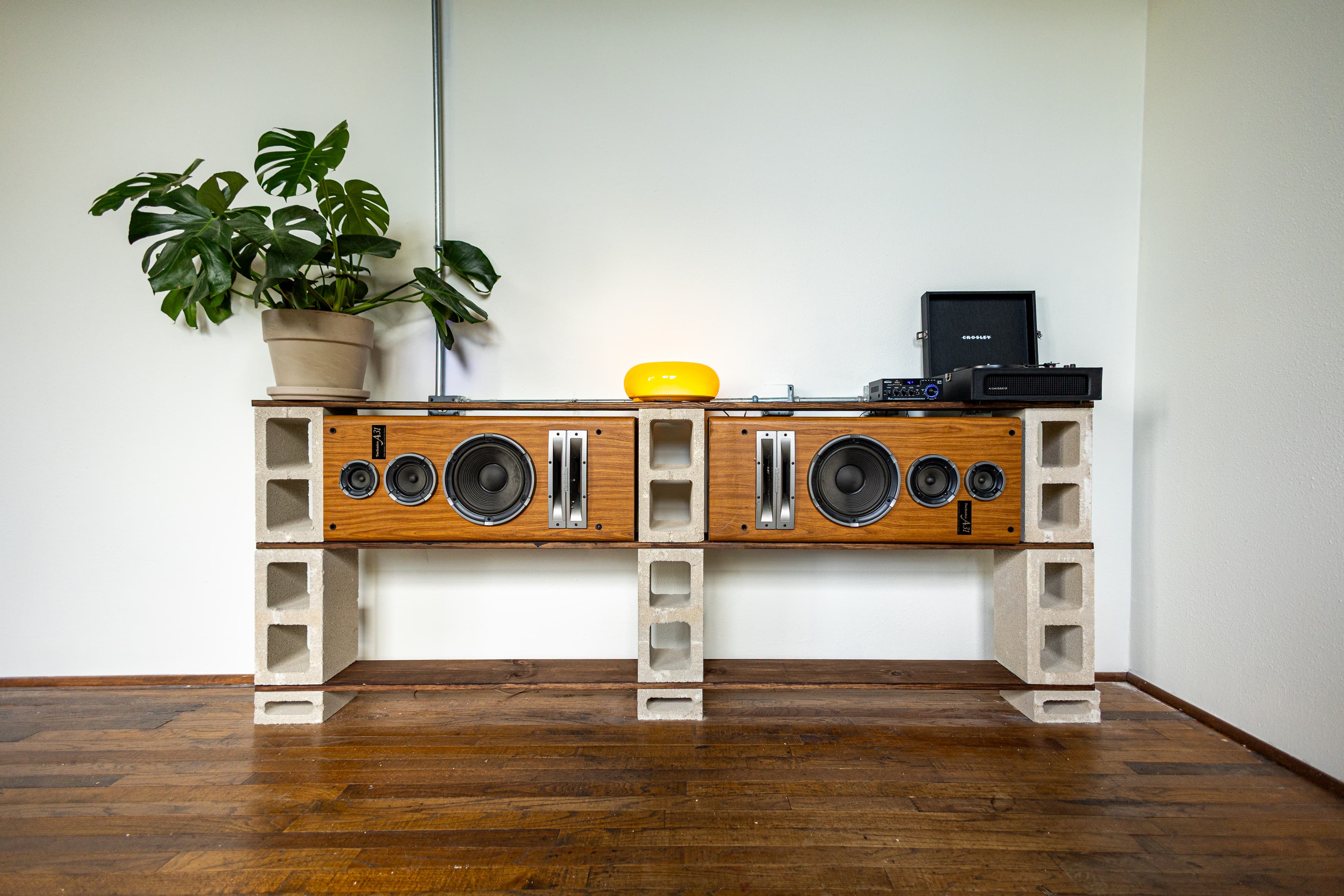 Manna Haus custom speaker shelf detail